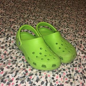Green women’s crocs